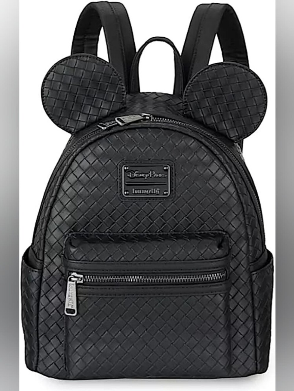 RARE Disney Parks Black Woven Mini Backpack by Loungefly